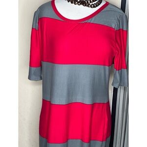 BOLD STRIPE PATTERN EASY SLIP ON DRESS LulaRoe BRAND Large soooo CoMFY